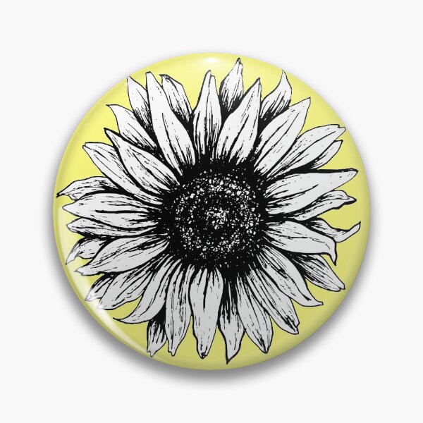 Item preview, Black and White Sunflower (yellow background) designed and sold by LiciaMarie.