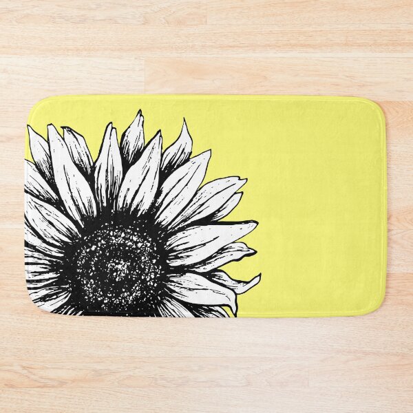 Item preview, Black and White Sunflower (yellow background) designed and sold by LiciaMarie.
