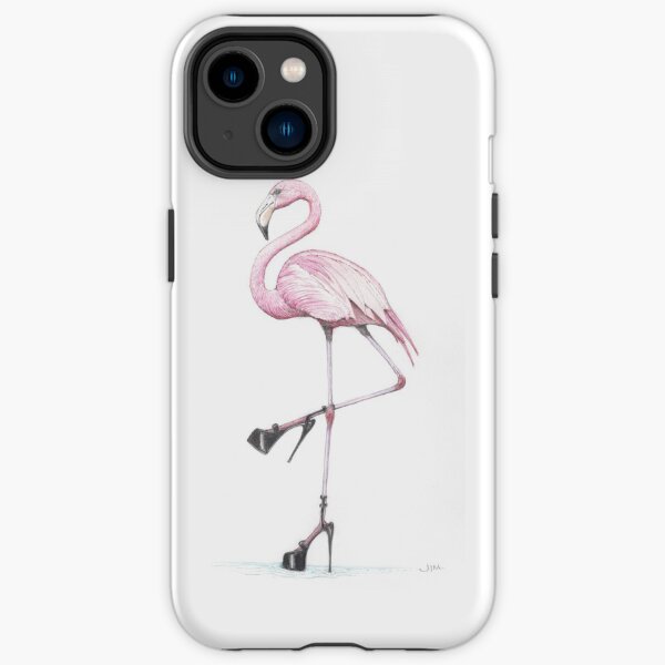 flamingo in stilettos iPhone Tough Case