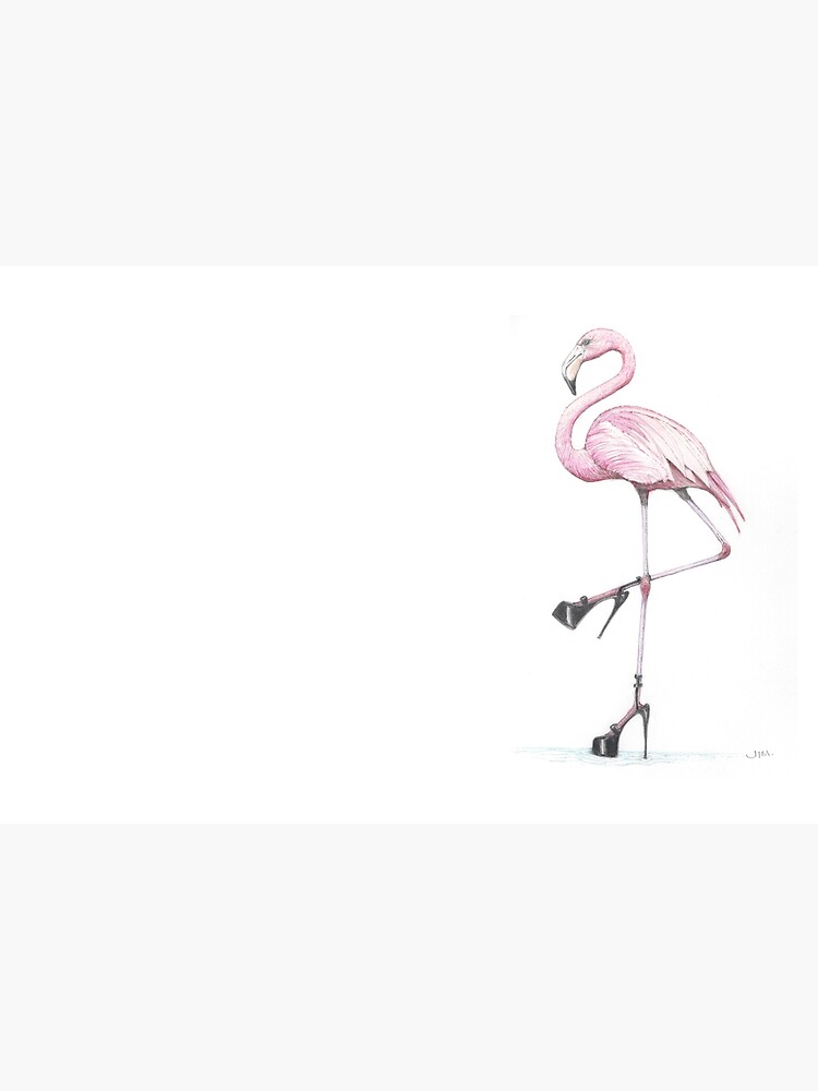 Thumbnail 3 of 3, Hardcover Journal, flamingo in stilettos designed and sold by JimsBirds.