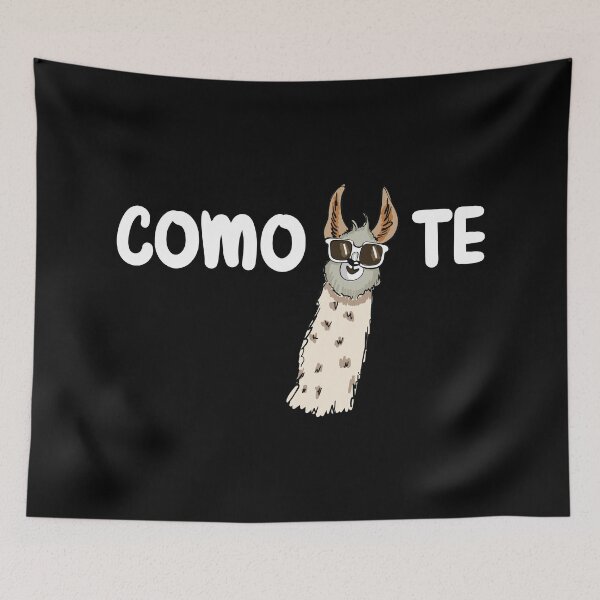 Artikelvorschau, Como Te Llama Funny Spanish Alpaca Gift entworfen und verkauft von haselshirt.