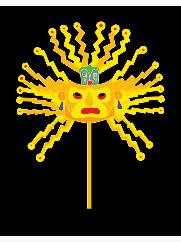 Inca Sun God Mask' Art Print
