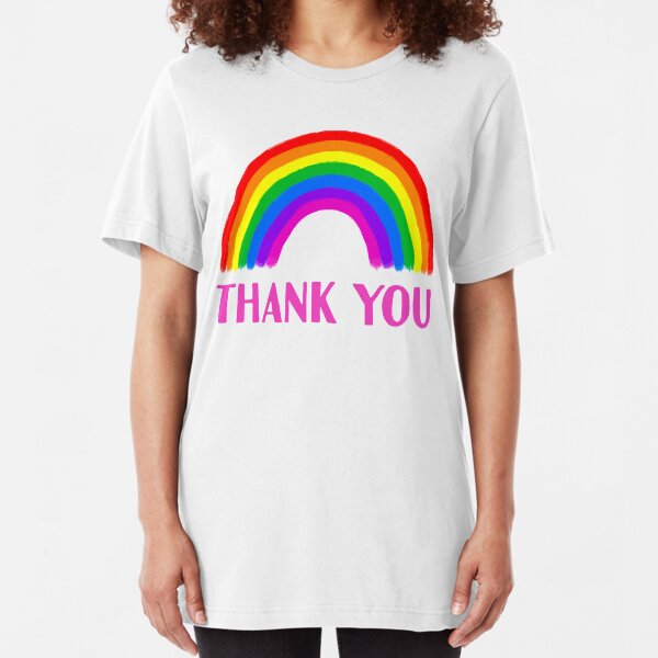 Thank You Rainbow Support | NHS and Keyworkers Slim Fit T-Shirt