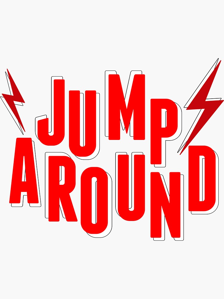 "Jump Around" Sticker for Sale by abbycody13 Redbubble