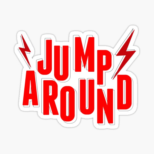 "Jump Around" Sticker for Sale by abbycody13 Redbubble