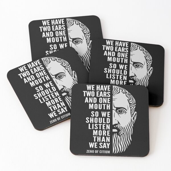 Item preview, Cita inspiradora de Zeno of Citium Stoicism: Deberíamos escuchar más designed and sold by Elvin Dantes.