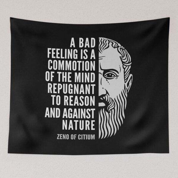 Item preview, Zeno of Citium Inspirational Stoicism Quote: A Bad Feeling designed and sold by Elvin Dantes.