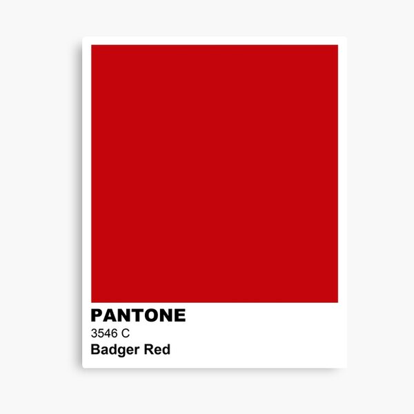 Badger Red Pantone Poster" Canvas Print Sale by abbycody13 | Redbubble