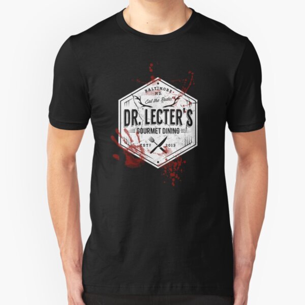 Dr Lecter's Gourmet Dining - White Version Slim Fit T-Shirt