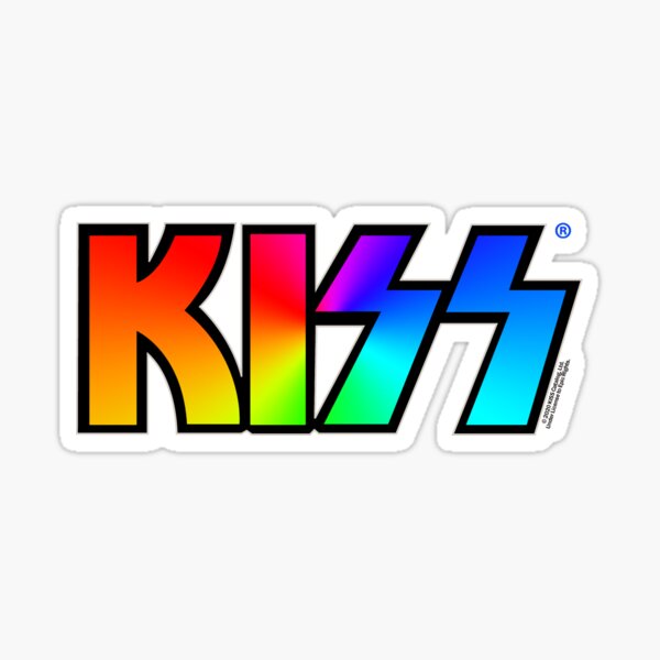 Vinyl Sticker Waterproof Decal Rainbow Kiss Lips Pride