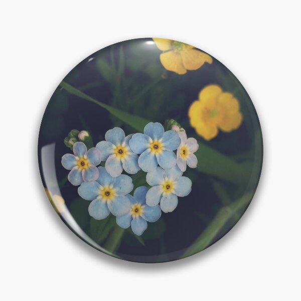 Forget-Me-Not heart in a Scottish Summer Meadow Pin