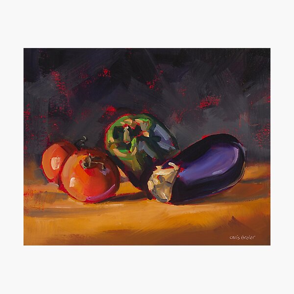 Pepper Tomatoes & Eggplant Photographic Print