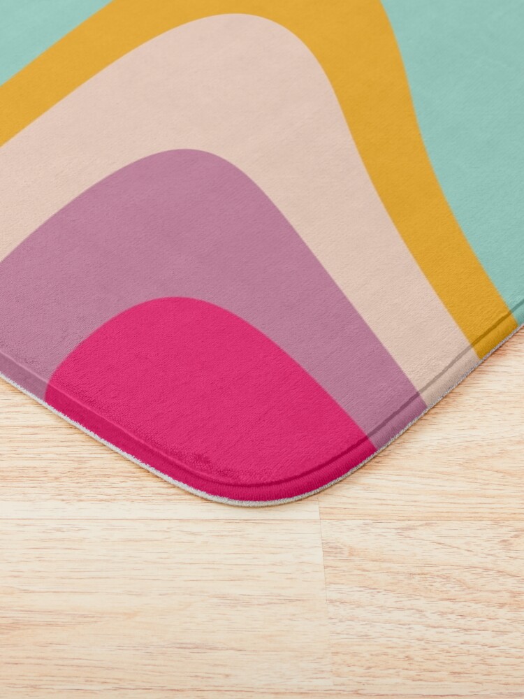 Alternate view of Retro Colorful Trippy Abstract Bath Mat