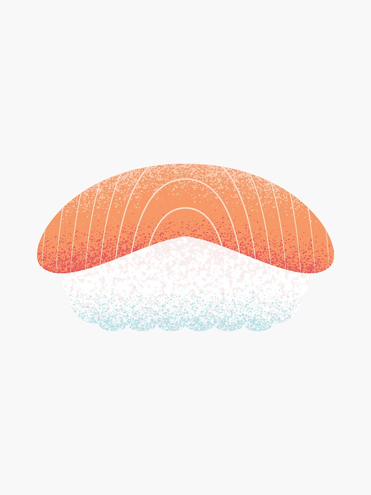 Salmon Nigiri Sticker By Sarahsmdesign Redbubble