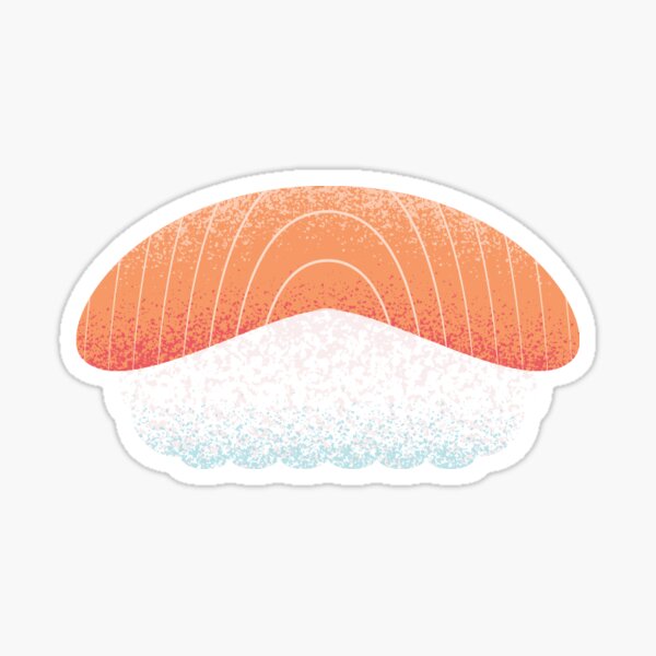 Salmon Nigiri Sticker By Sarahsmdesign Redbubble