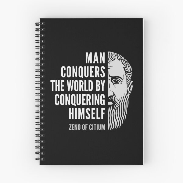 Item preview, Zeno of Citium Inspirational Stoicism Quote: Man Conquers the World designed and sold by Elvin Dantes.