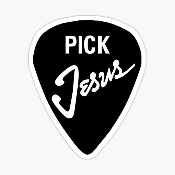 pick jesus guitar sticker Sticker