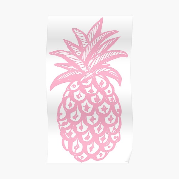 Light Pink Pineapple Poster