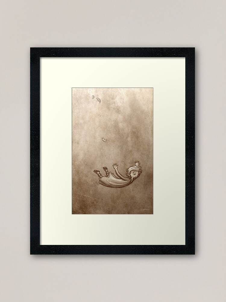 Thumbnail 2 of 7, Framed Art Print, The Fall of Icarus designed and sold by Eenuh.
