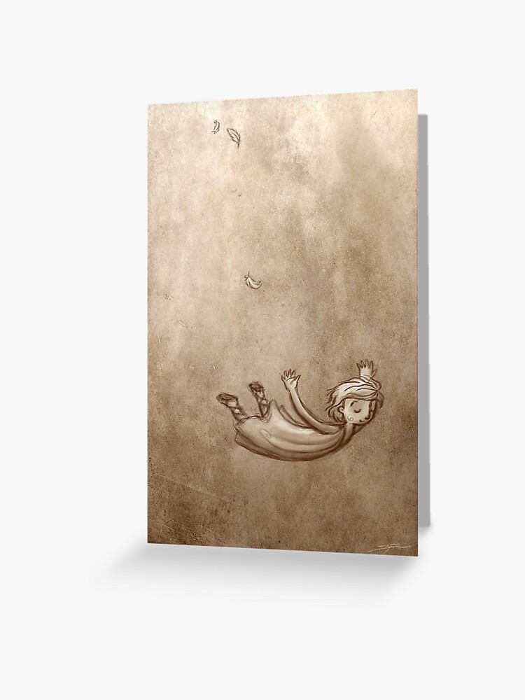 Thumbnail 1 of 2, Greeting Card, The Fall of Icarus designed and sold by Eenuh.