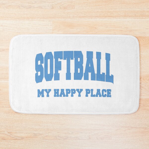 Item preview, Softball is my happy place designed and sold by SmileMiau.