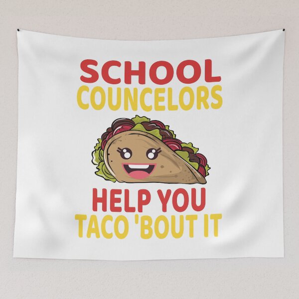 Item preview, School Counselors Help You Taco Bout It Taco Lovers graphic designed and sold by RedmonsDesigns.