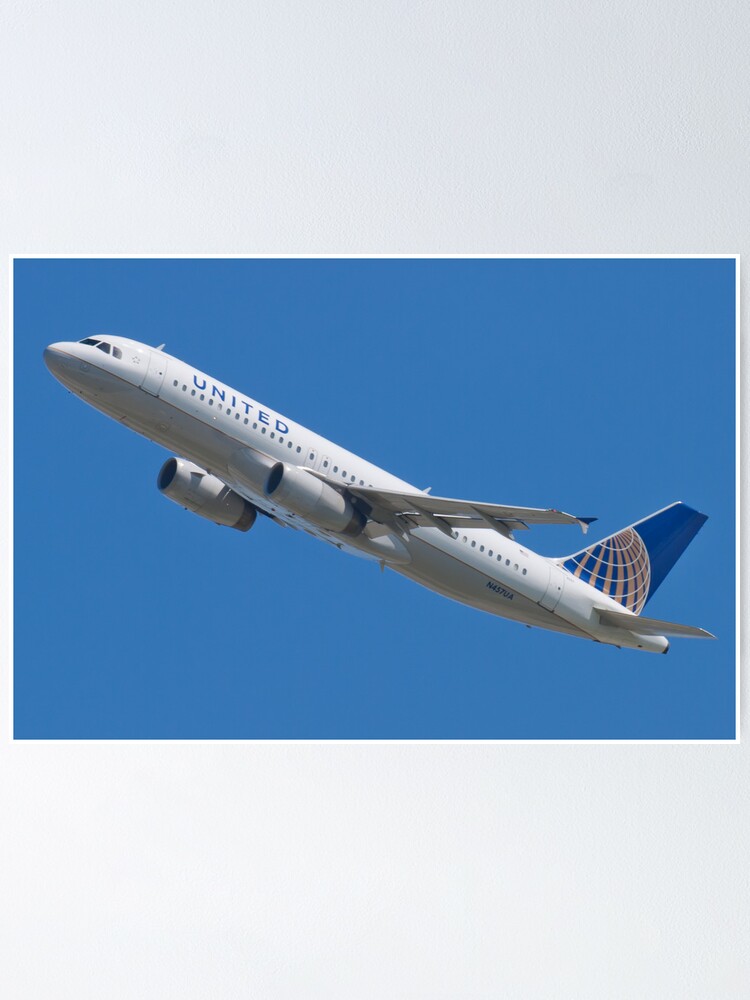 United N457ua Airbus A320 232 Poster By Hankmann Redbubble