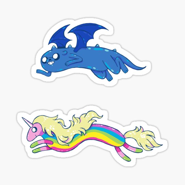 Item preview, Lady Rainicorn and Jake the Dog - Adventure Time designed and sold by dajonacevedo.