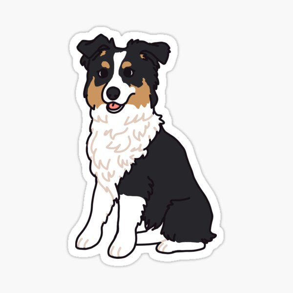 Artikel-Vorschau von Mabel AUSTRALIAN SHEPHERD schwarz dreifarbig, designt und verkauft von Ivy Fox Illustration.