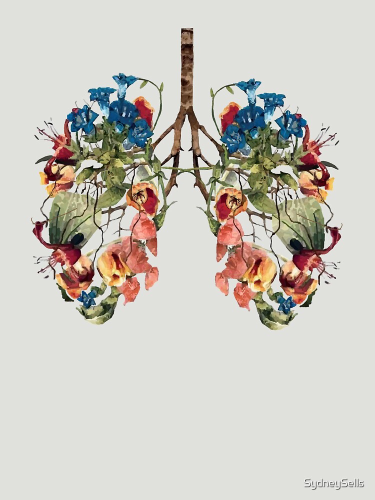 Flowered Lungs T Shirt For Sale By SydneySells Redbubble Sydneysells T Shirts Five Feet