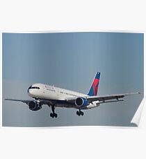Delta Airlines Boeing 757 Approach KLAS Poster