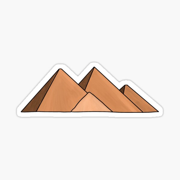The Pyramids of Giza: 7 Wonders of the World Travel Illustrations Sticker