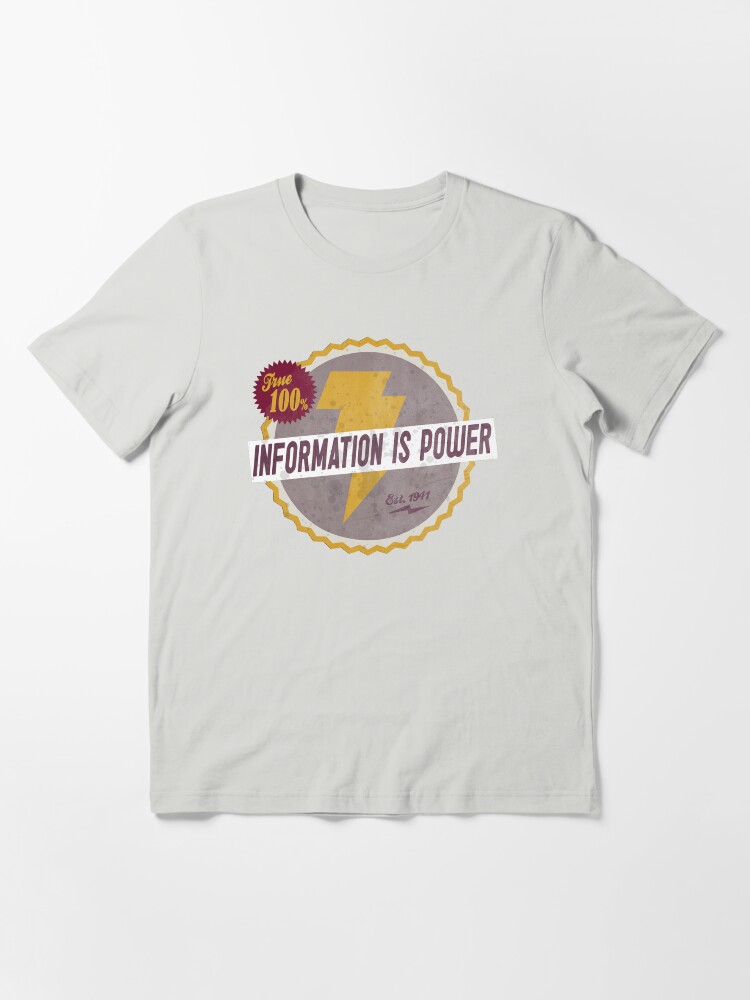 Alternate view of Information Is Power Essential T-Shirt
