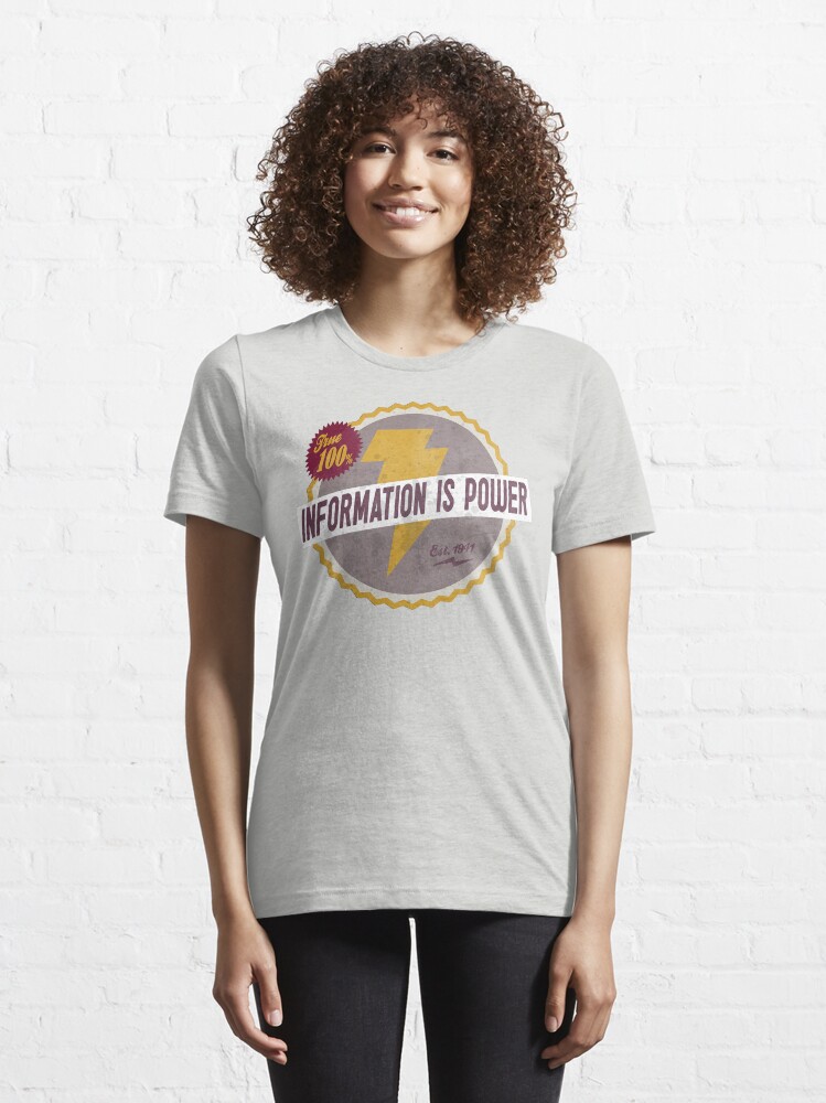 Alternate view of Information Is Power Essential T-Shirt