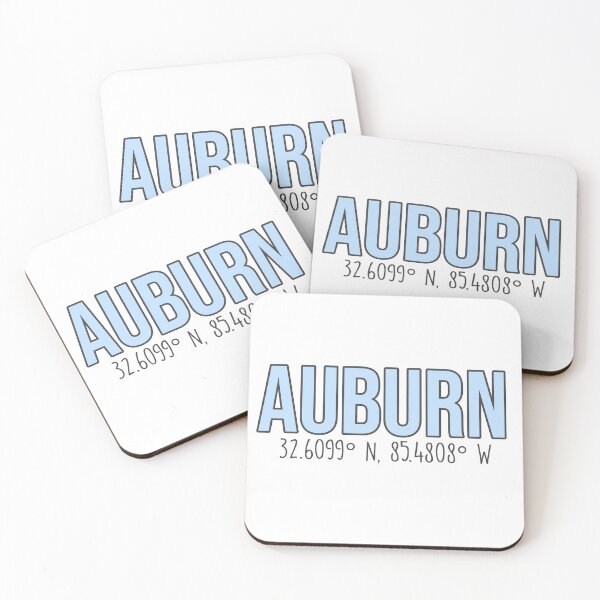 Item preview, Auburn, Alabama Coordinates - Baby Blue designed and sold by Thestickerdawg.