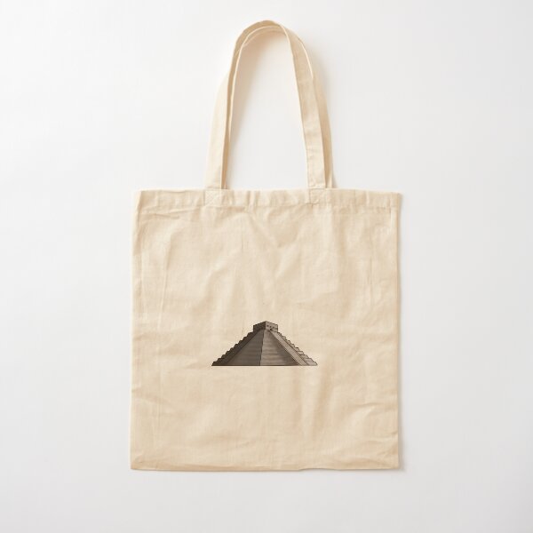 Chichén Itzá in Mexico: 7 Wonders of the World Travel Illustrations Cotton Tote Bag
