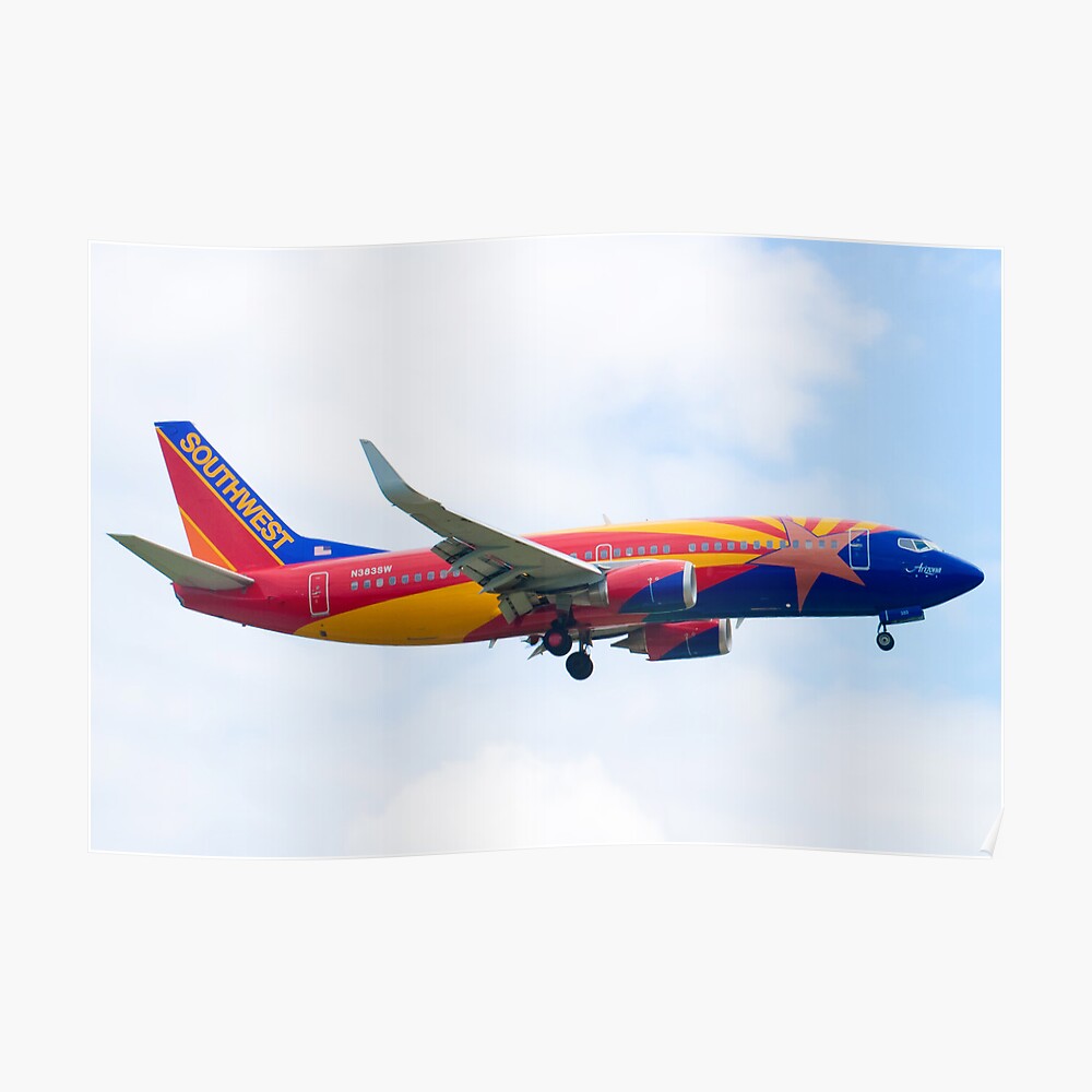 "N383SW Arizona One Southwest Airlines Boeing 7377H4 Approach" Poster