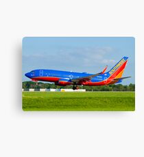 N443WN Southwest Airlines Boeing 737-7H4 Canvas Print