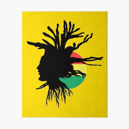 Rasta Dreads Ethiopian Flag Reggae Roots Rastafarian Jamaica Art Board Print