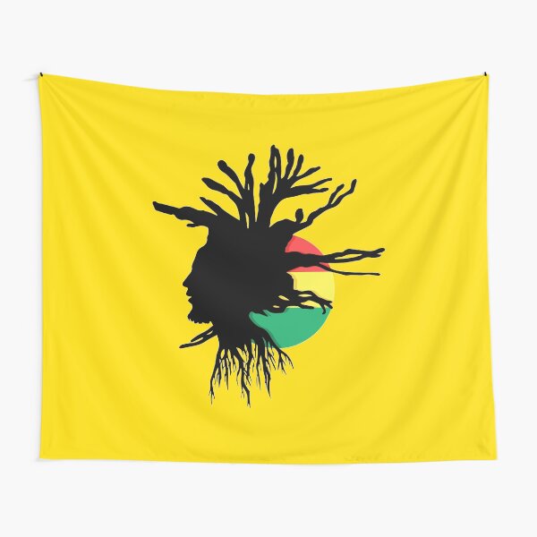 Rasta Dreads Ethiopian Flag Reggae Roots Rastafarian Jamaica Tapestry