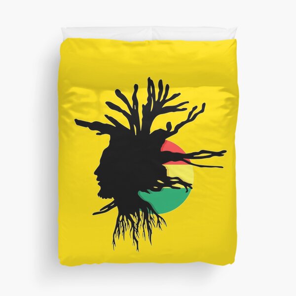Rasta Dreads Ethiopian Flag Reggae Roots Rastafarian Jamaica Duvet Cover