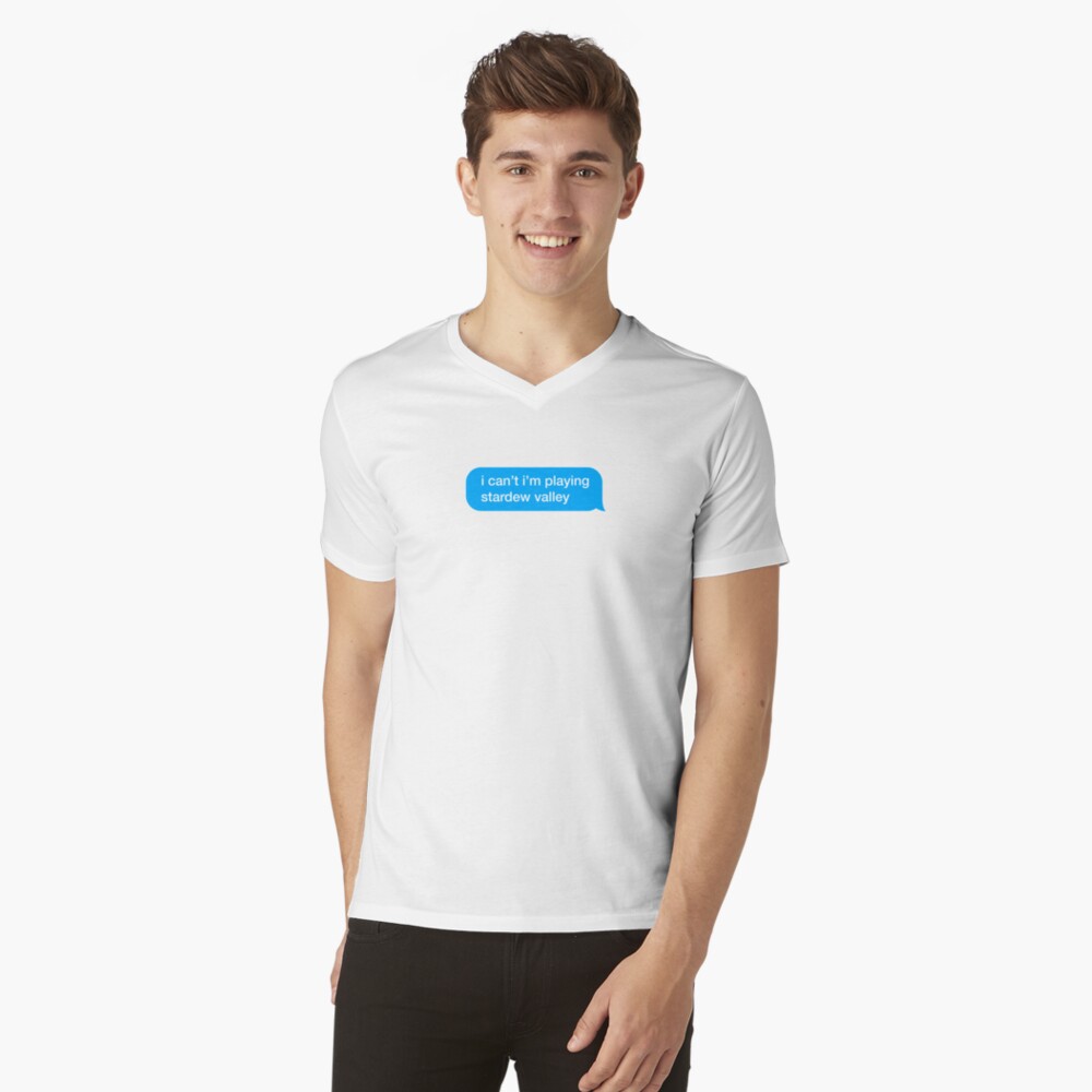 Aperçu de l'œuvre T-shirt col V créée et vendue par textingtees.