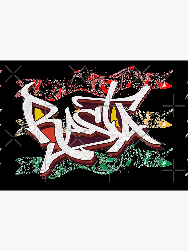 RASTA Rastafarian Jamaica Dreadlocks Roots Ethiopian Flag Graffiti by thespottydogg