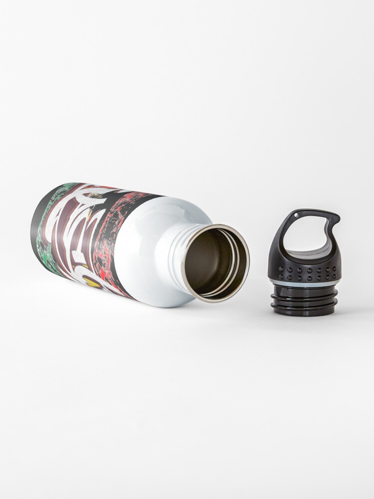 Alternate view of RASTA Rastafarian Jamaica Dreadlocks Roots Ethiopian Flag Graffiti Water Bottle