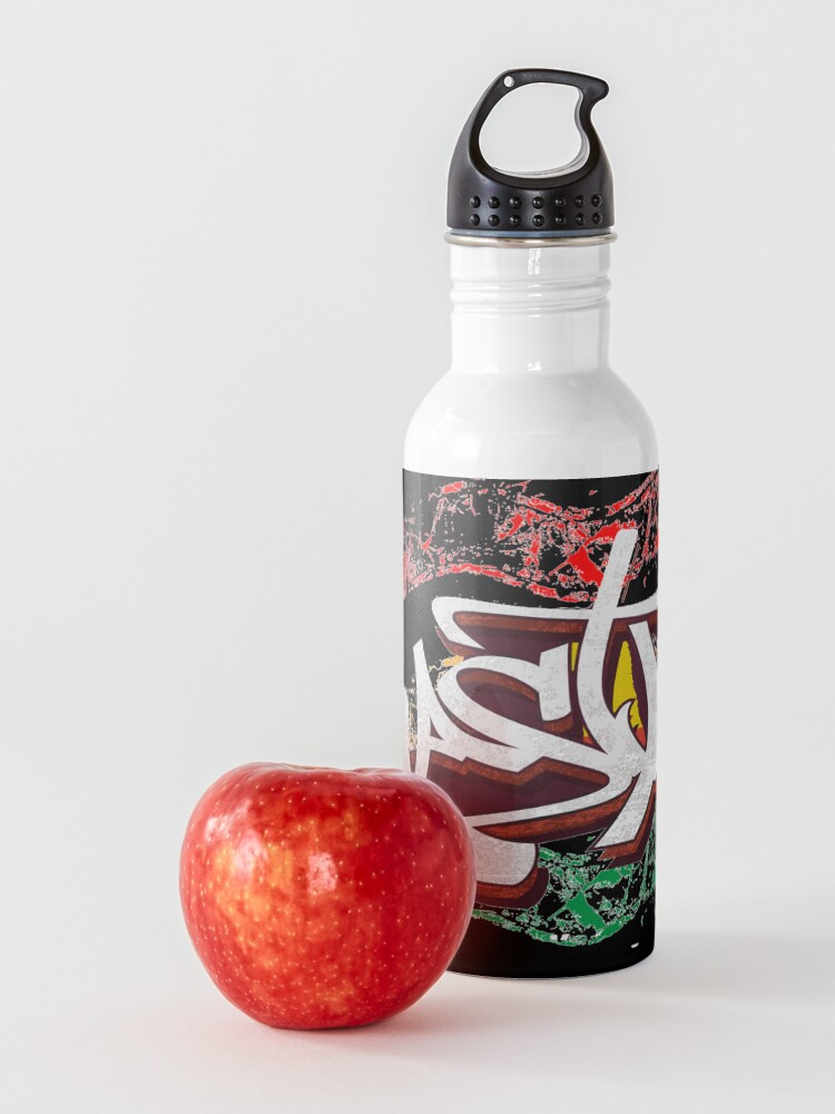 Alternate view of RASTA Rastafarian Jamaica Dreadlocks Roots Ethiopian Flag Graffiti Water Bottle