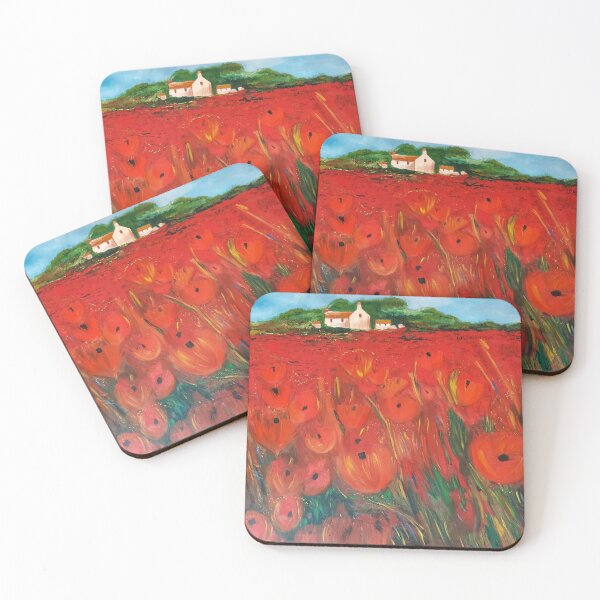 Item preview, 'POPPY COTTAGE' Contemporary Abstract, Colourful and Bright designed and sold by colourfulpixie.