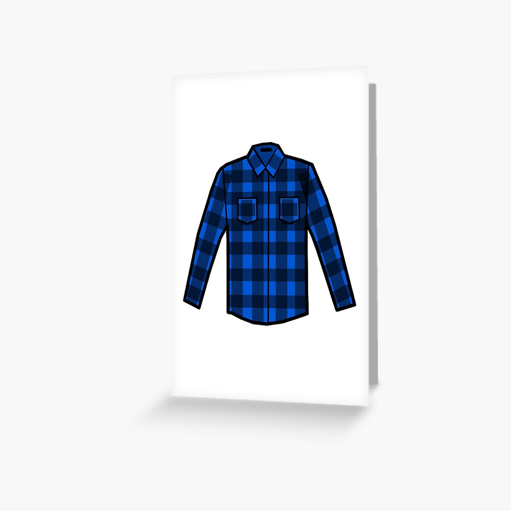 Blue Flannel Shirt Sticker for Sale by hmiller013