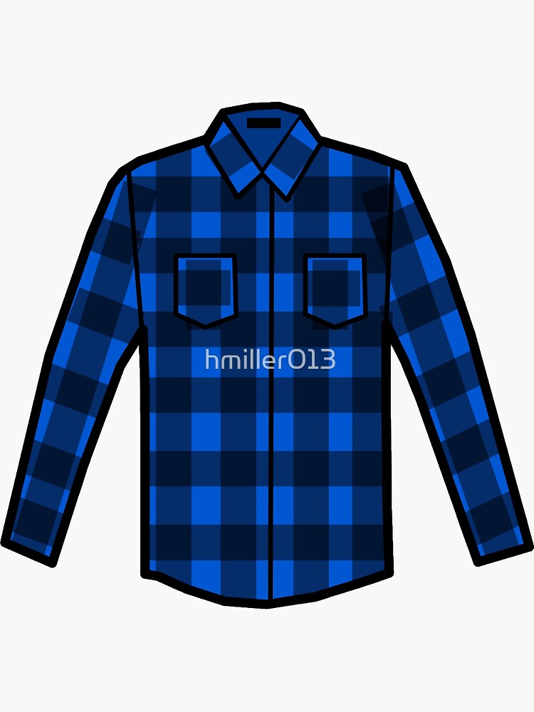 Blue Flannel Shirt Sticker for Sale by hmiller013