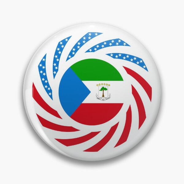Item preview, Equatoguinean American Multinational Patriot Flag Series designed and sold by Carbon-Fibre Media.