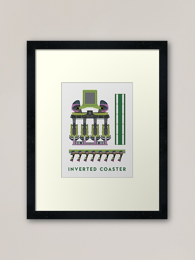 Alternate view of B&M Inverted Coaster Design - Raptor at Cedar Point Framed Art Print